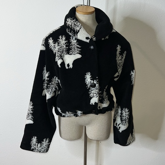 Denali Jackets & Blazers - Denali Oversize Vintage Polar Bear Fleece Short Jacket